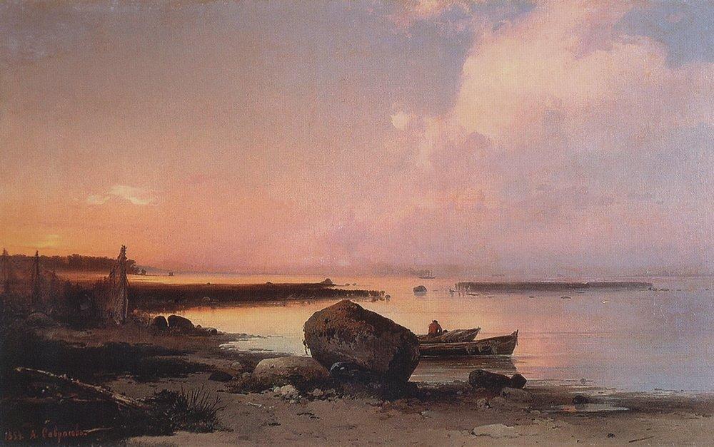 Sea shore in the vicinity Oranienbaum (1854).