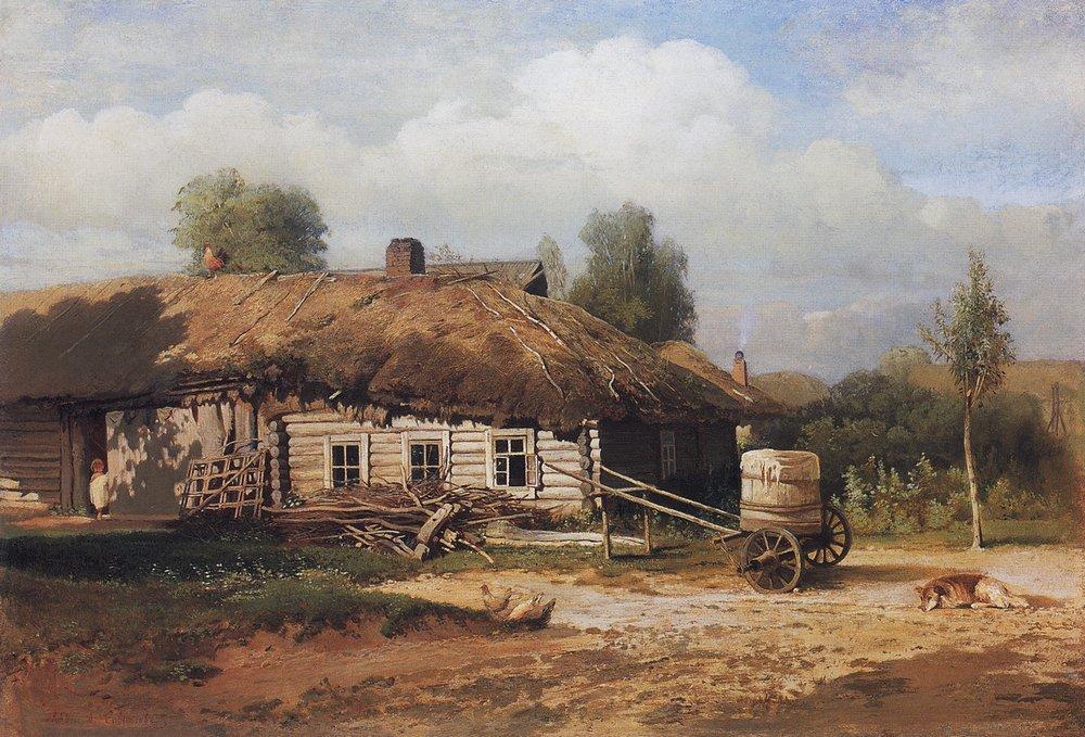 Landscape with hut (1866).