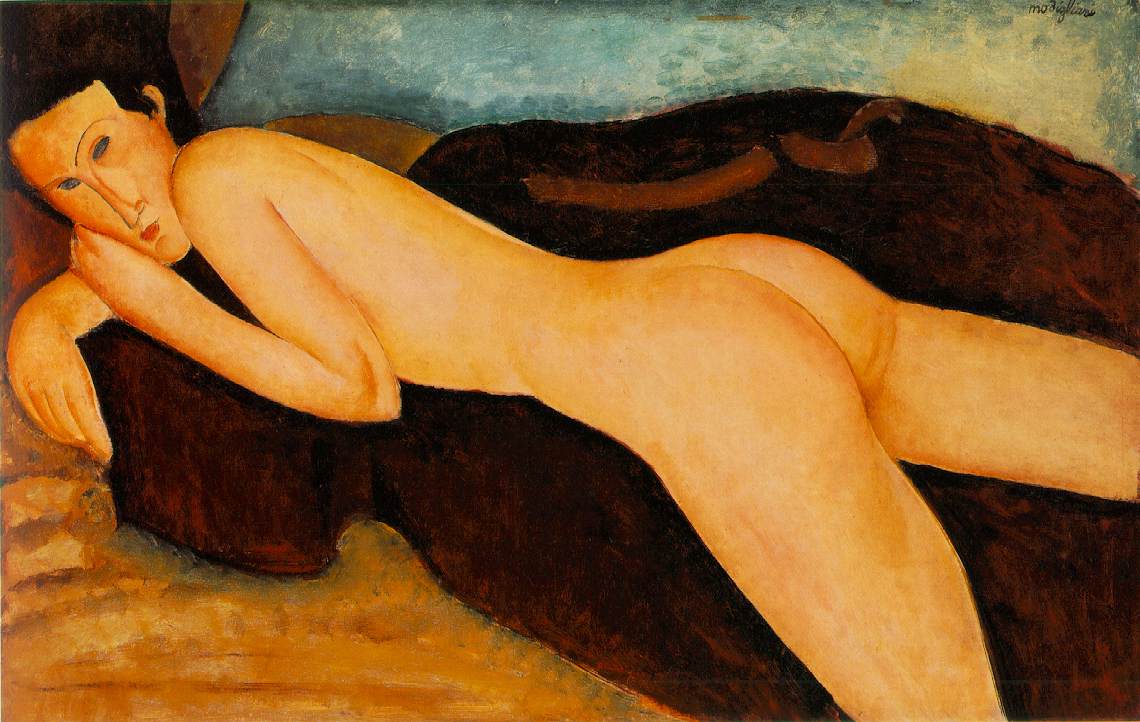 Reclining nude from the Back (1917).