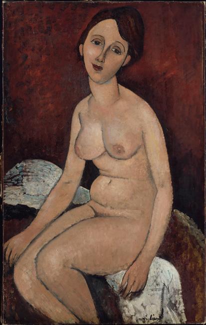 Seated nude (1917).