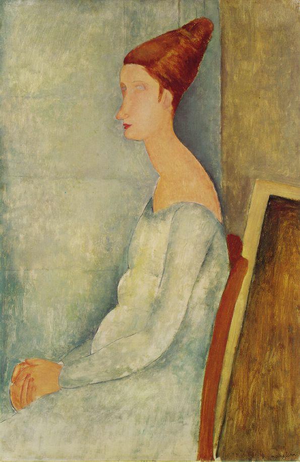 Portrait of Jeanne Hebuterne (1918).