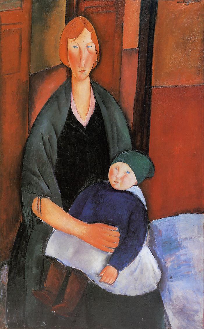 Seated Woman with Child (Motherhood) (1919).