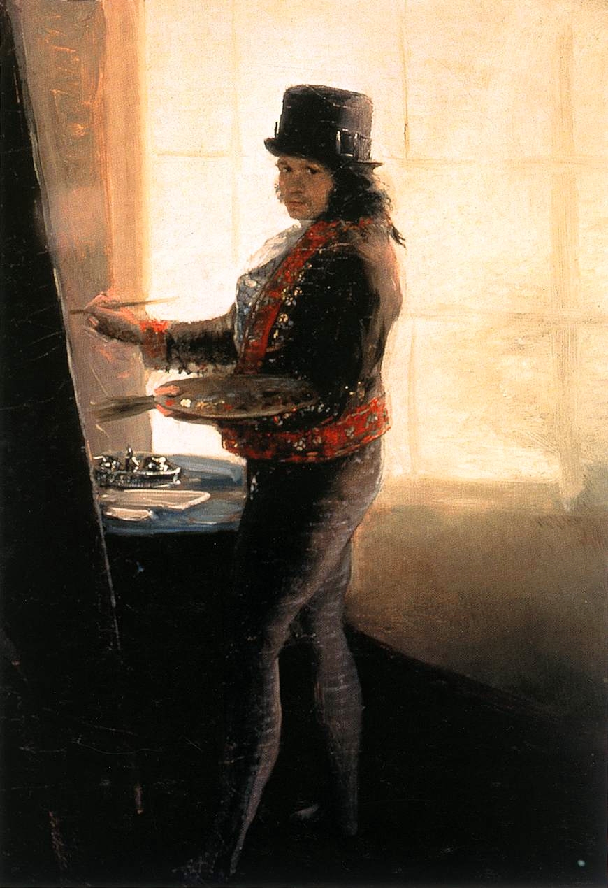 Self-portrait in the Studio (1795).
