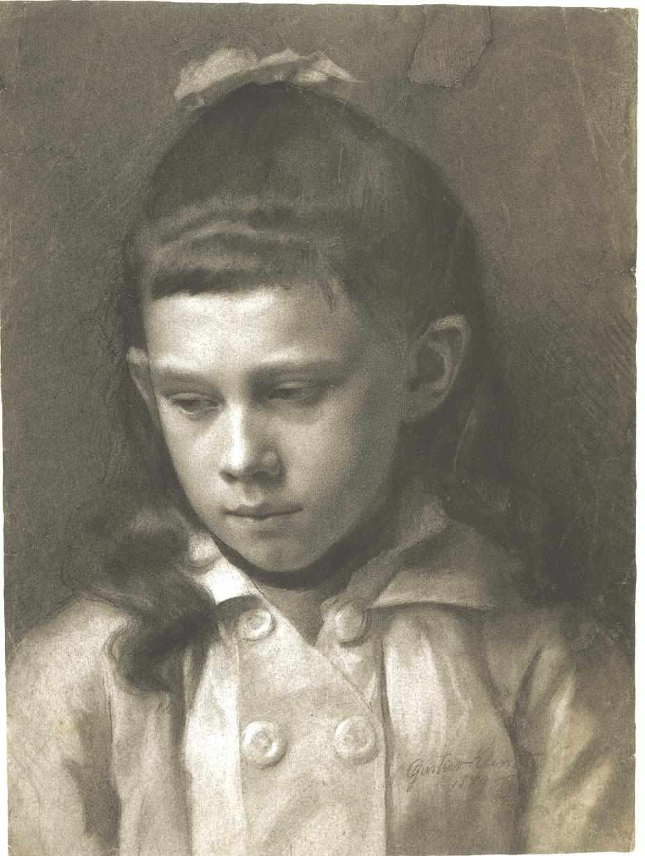 Portrait of a Girl, Head Slightly Turned Left (1879).