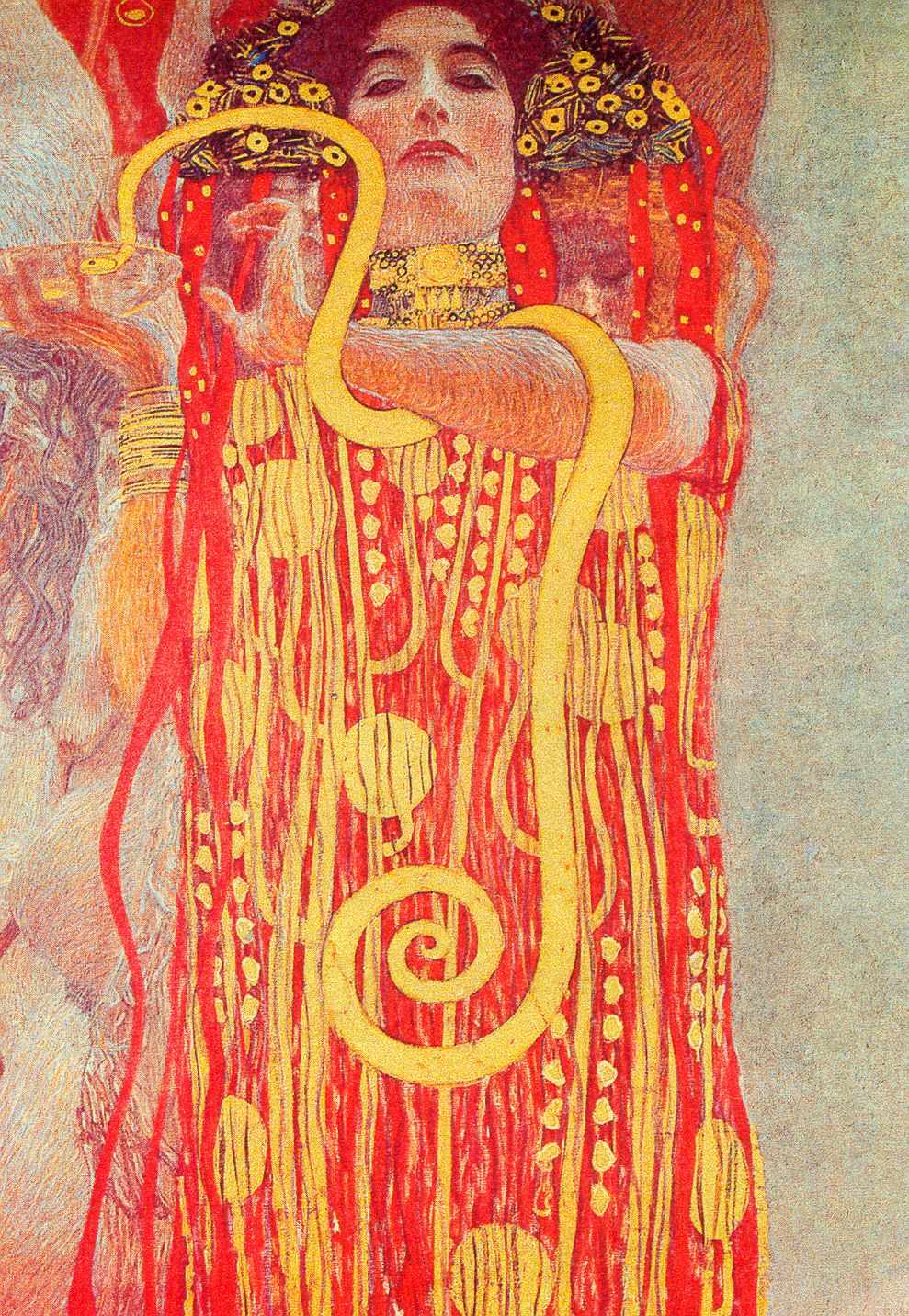 University of Vienna Ceiling Paintings (Medicine), detail showing Hygieia (1907).
