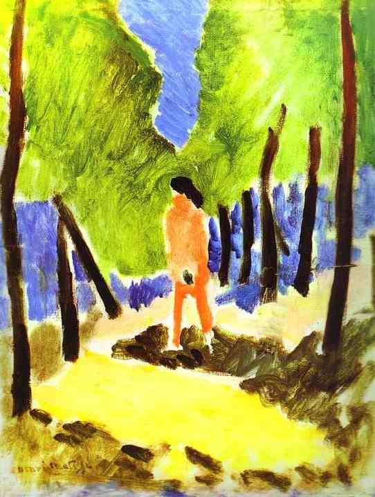 Nude in Sunlit Landscape (1909).