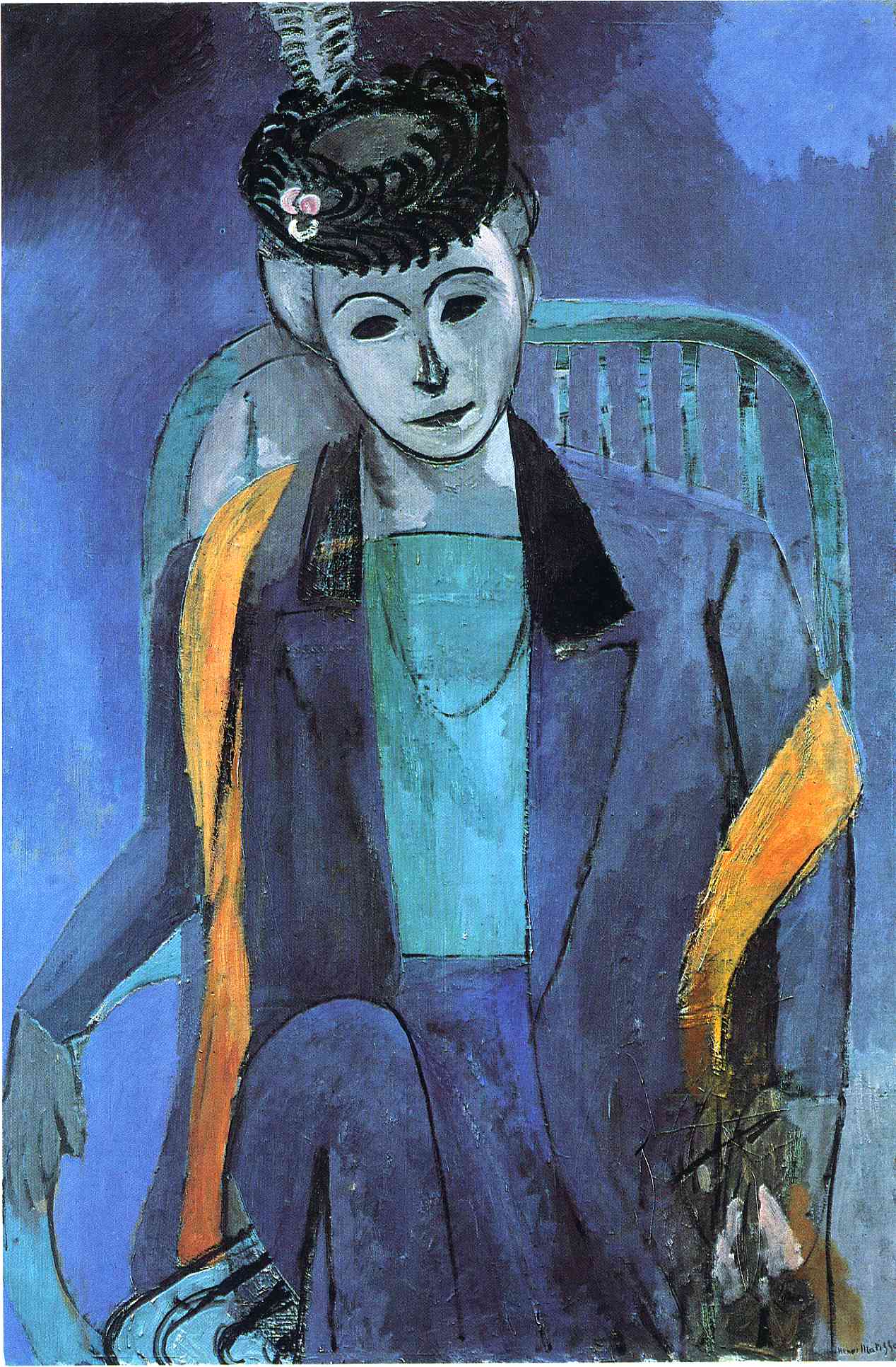 Portrait of Mme. Matisse (1913).