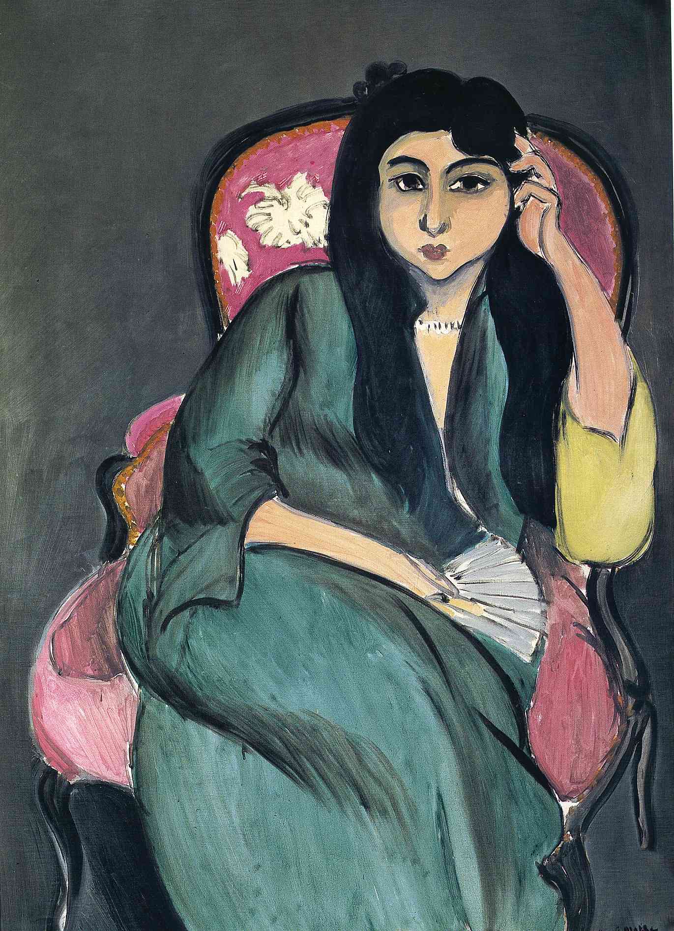 Laurette in Green in a Pink Chair (1917).