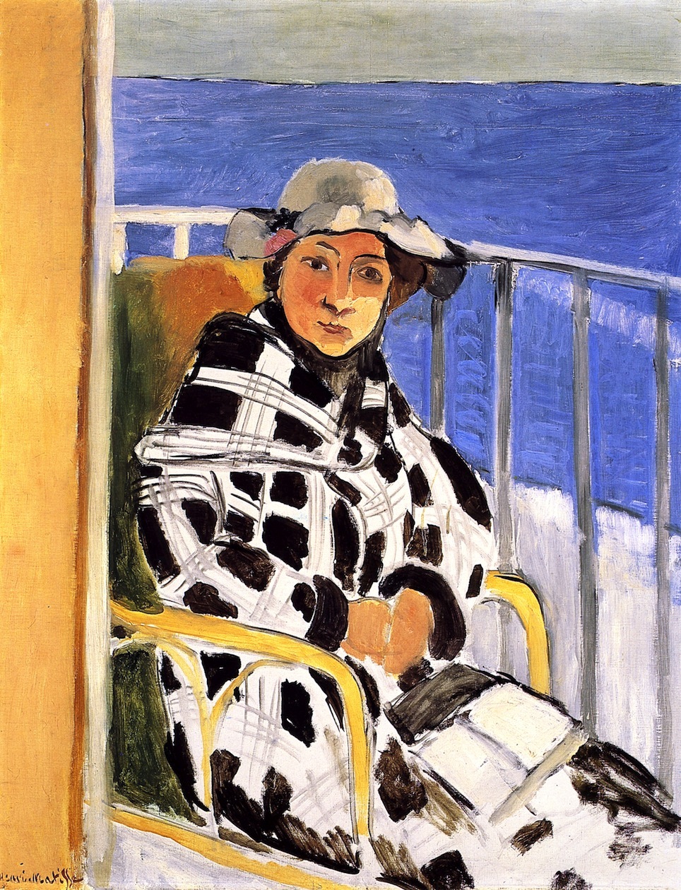Mlle Matisse in a Scottish Plaid (1918).