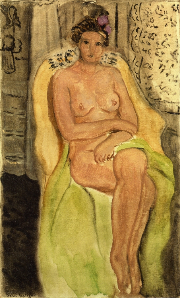 Nude in an Armchair, Legs Crossed (1920).