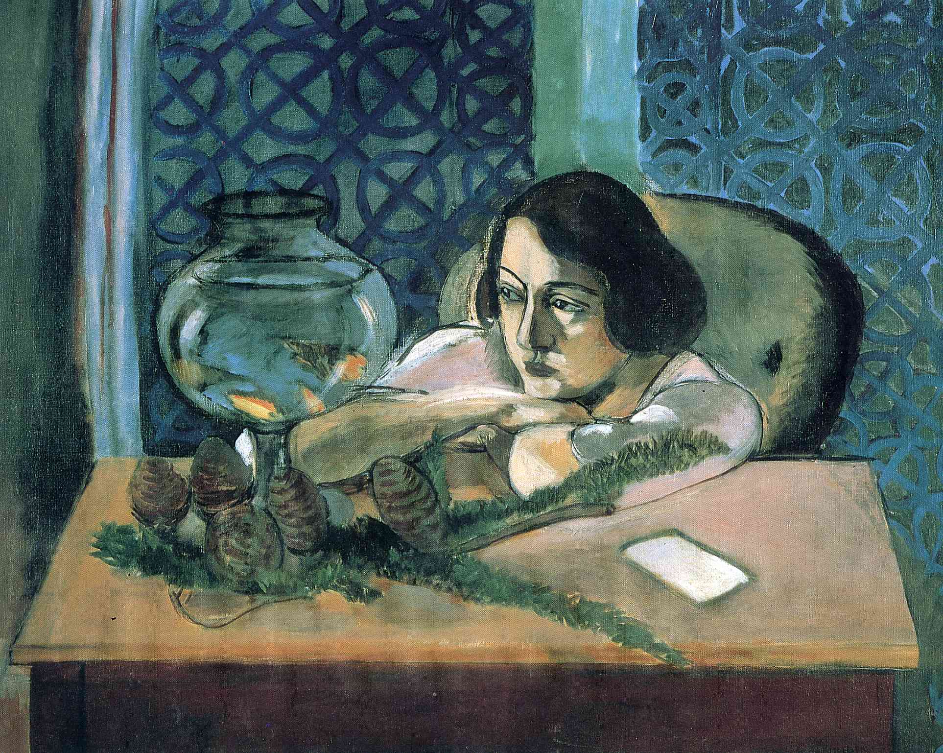Woman Before a Fish Bowl (1922).