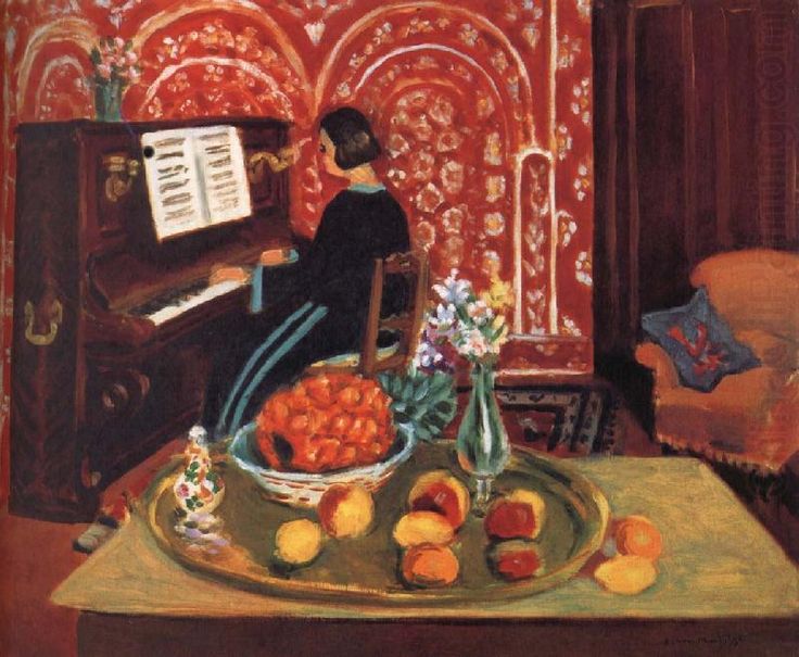 Piano Player and Still Life (1924).