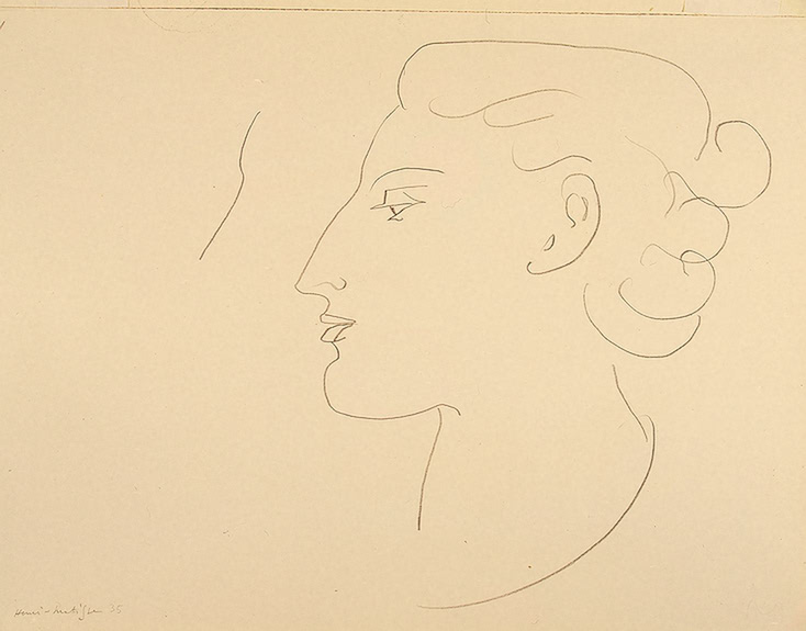Woman in Profile (Turned to the Left) (1935).