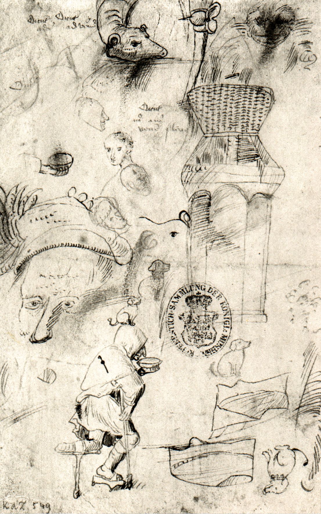 Various sketches and a beggar (1516).
