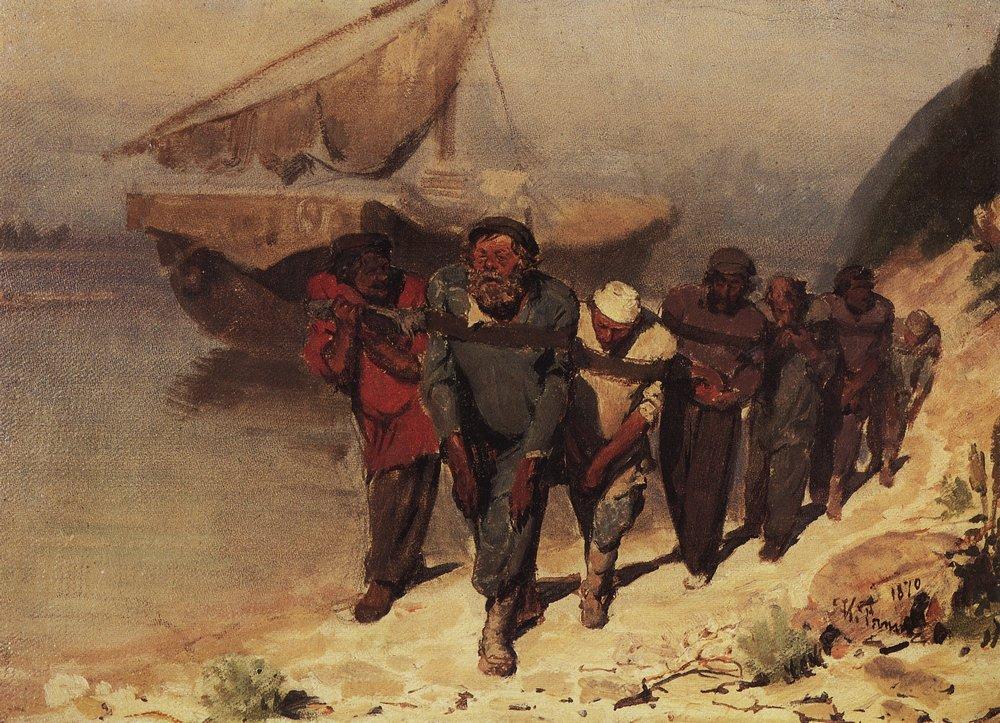 Barge Haulers on the Volga (1870).