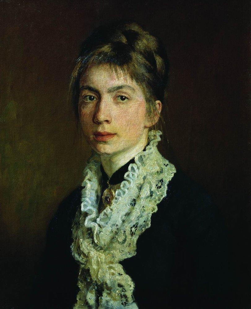 Portrait of M.P. Shevtsova, wife of A. Shevtsov (1876).