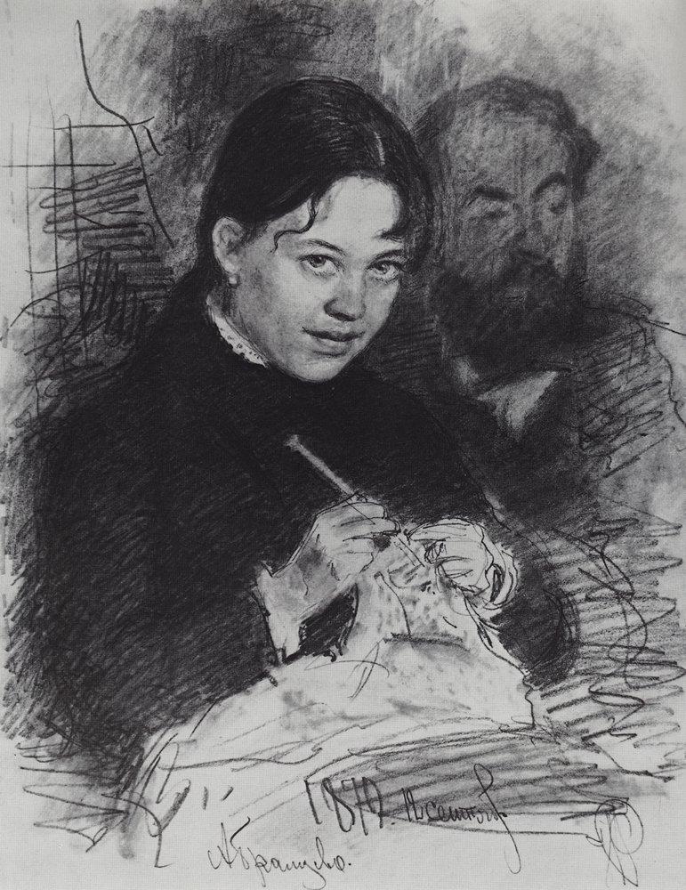 Portrait of E.L. Prahova and painter R.S. Levitsky (1879).