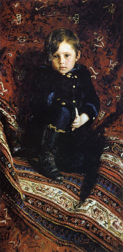 Portrait of Yuriy Repin, the Artist's son (1882).