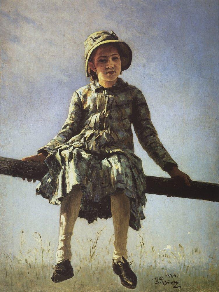 Dragon Fly. Portrait of Vera Repina, the Artist's Daughter (1884).