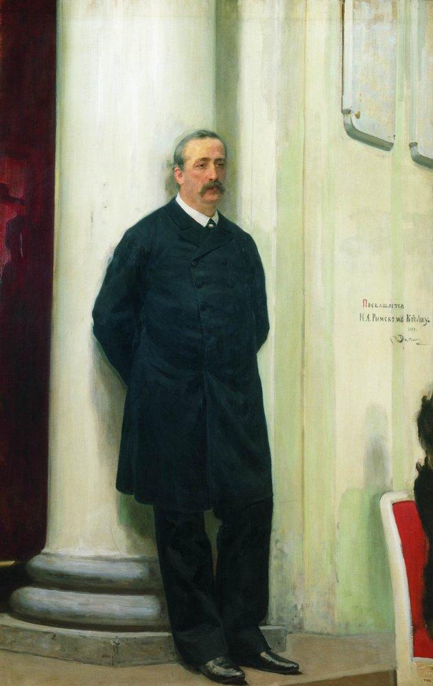 Portrait of composer and chemist Aleksander Porfirievich Borodin (1888).