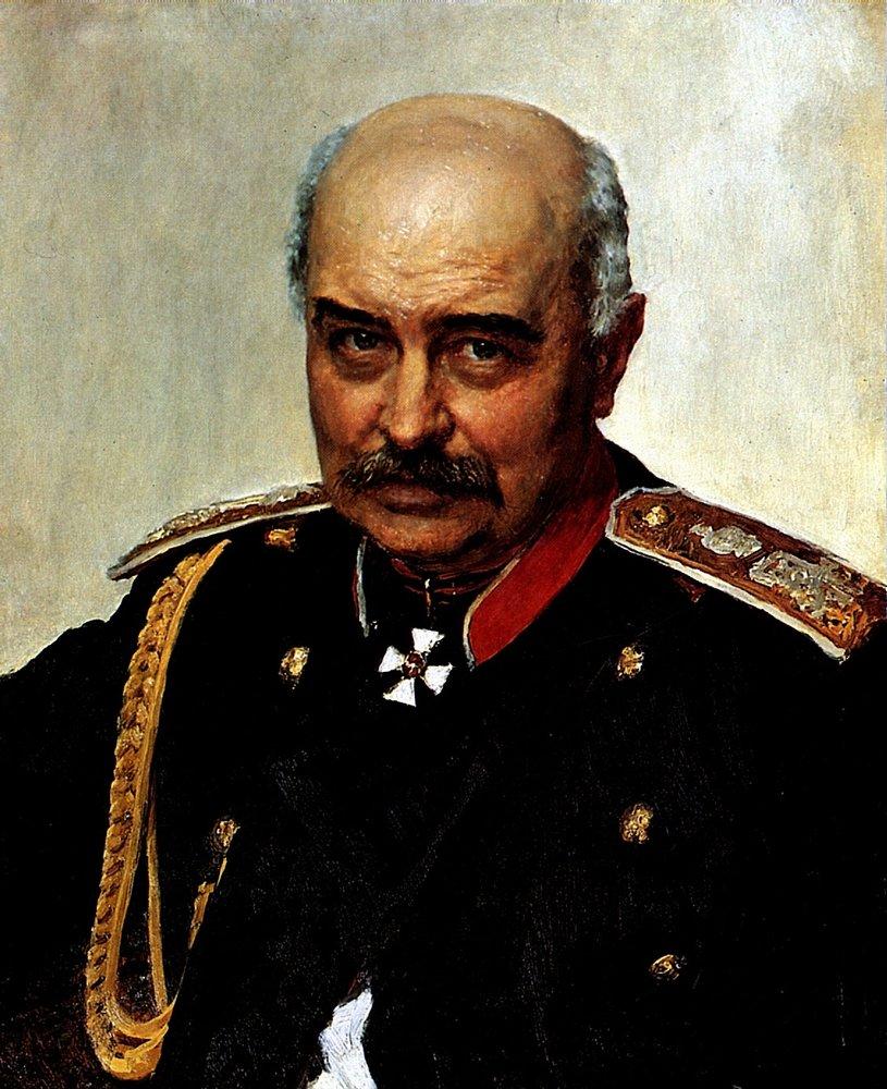 Portrait of general and statesman Mikhail Ivanovich Dragomirov (1889).