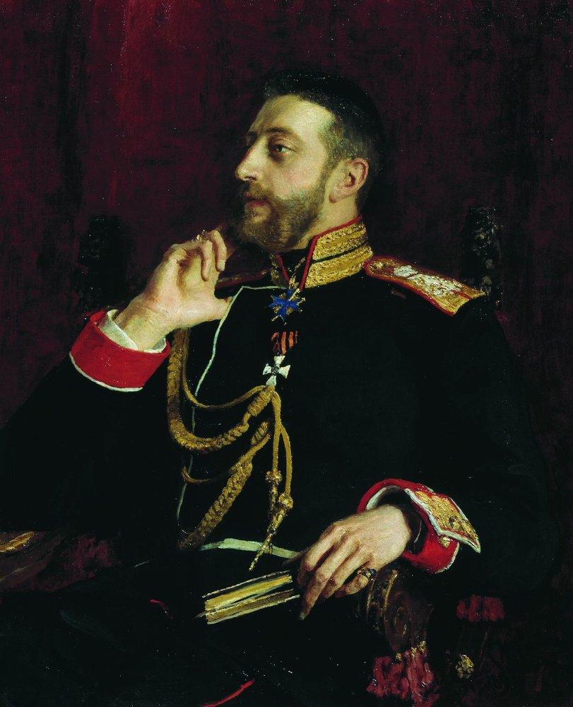 Portrait of poet Grand Prince Konstantin Konstantinovich Romanov (1891).