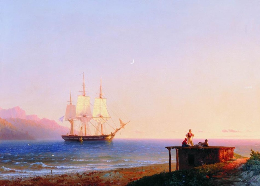 Frigate under sails (1838).