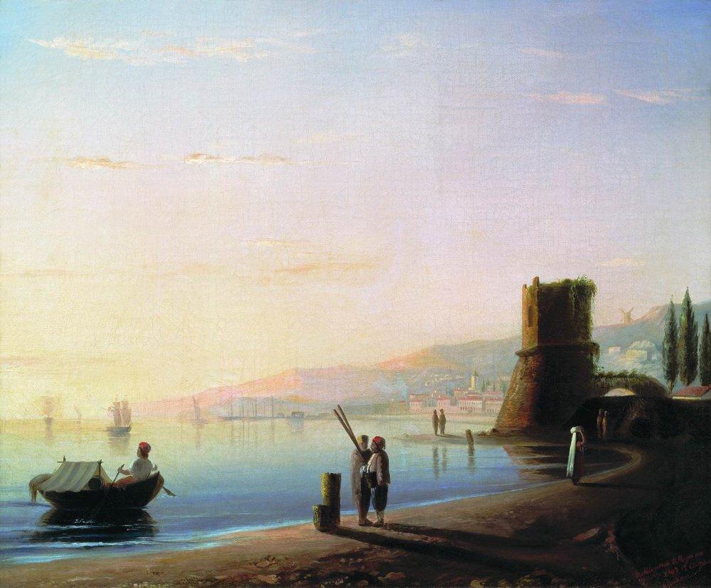 The pier in Feodosia (1840).