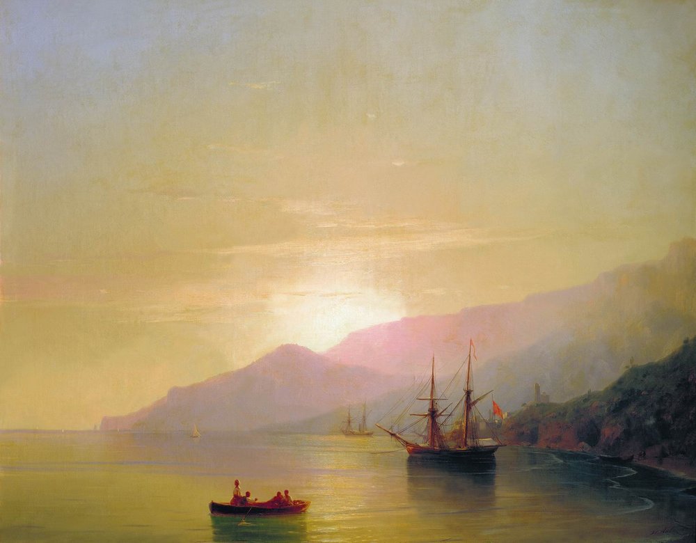 Ships at anchor (1851).