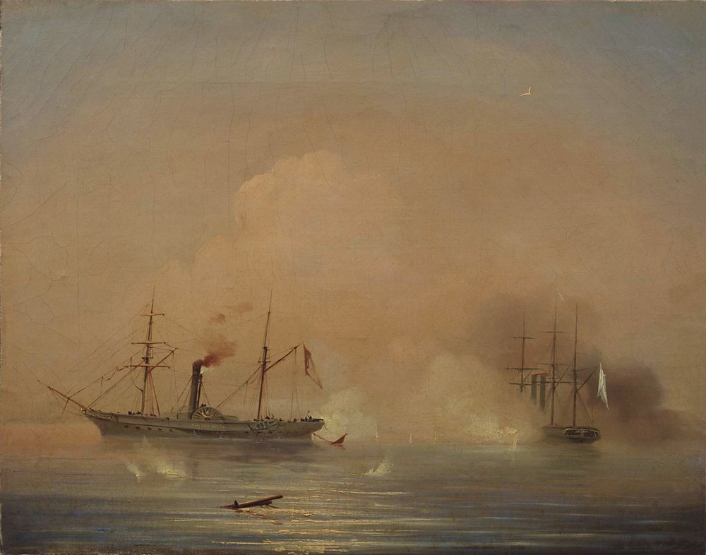 Sea battle (1855).