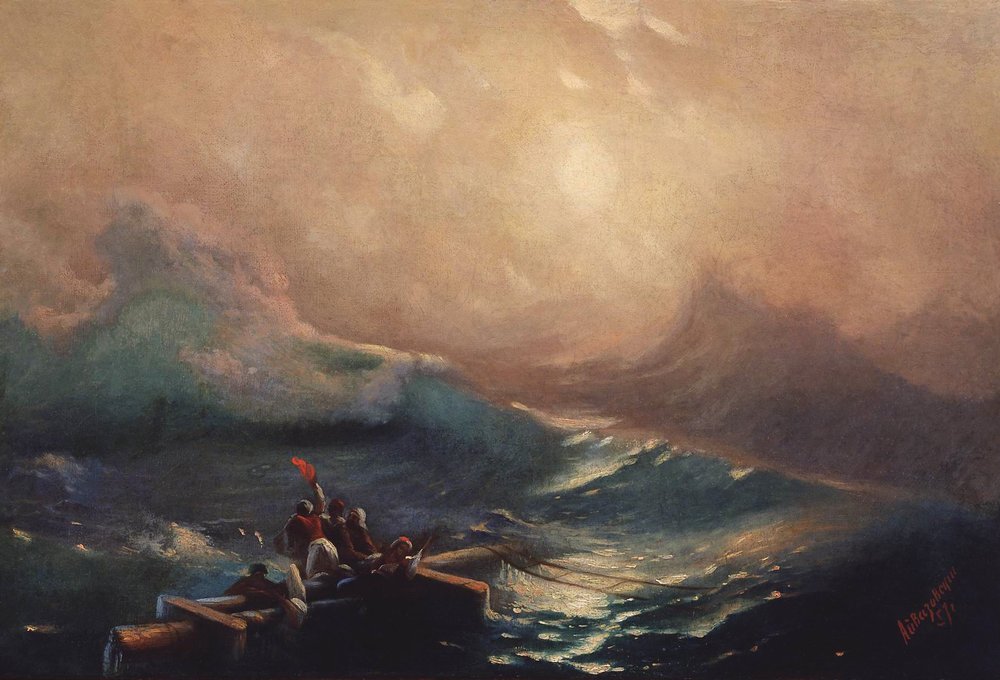 The Ninth Wave. Study (1857).