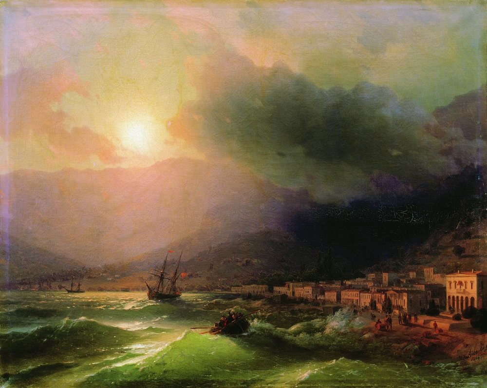 Seaside city. View of Yalta (1866).