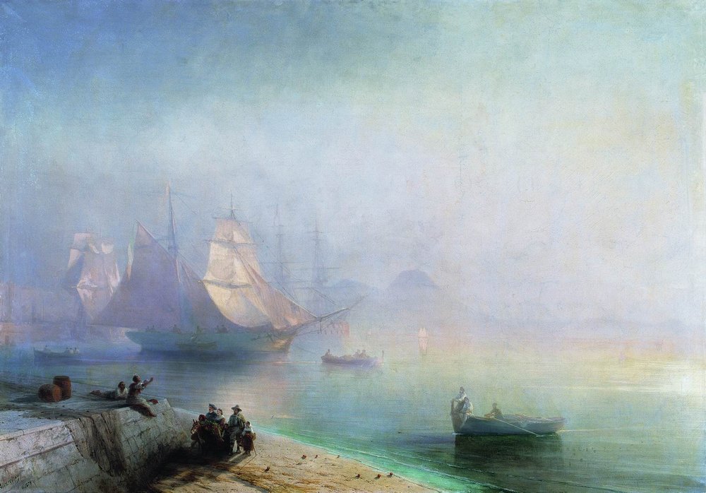 The Bay of Naples on misty morning (1874).