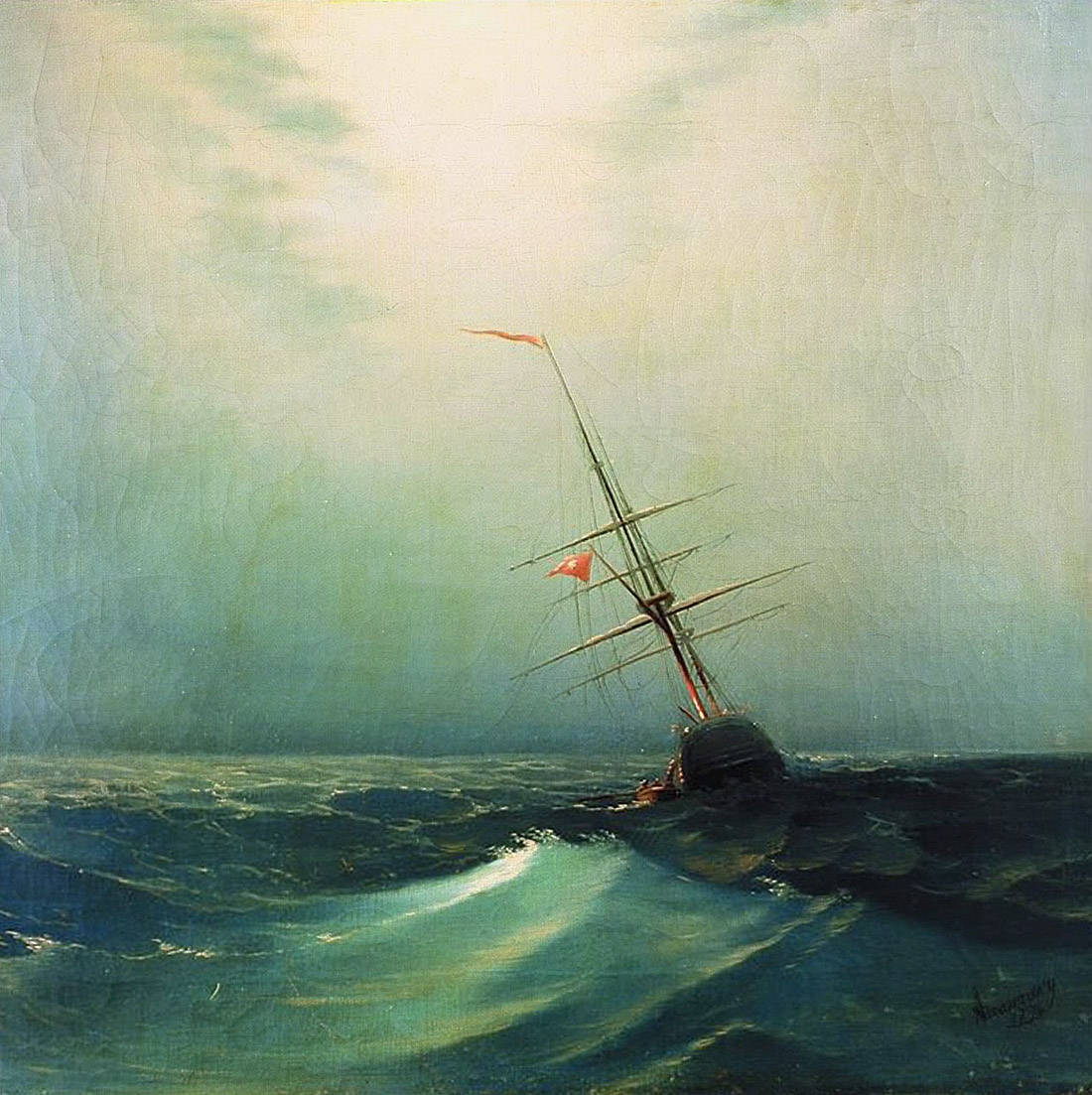 At night. Blue wave (1876).