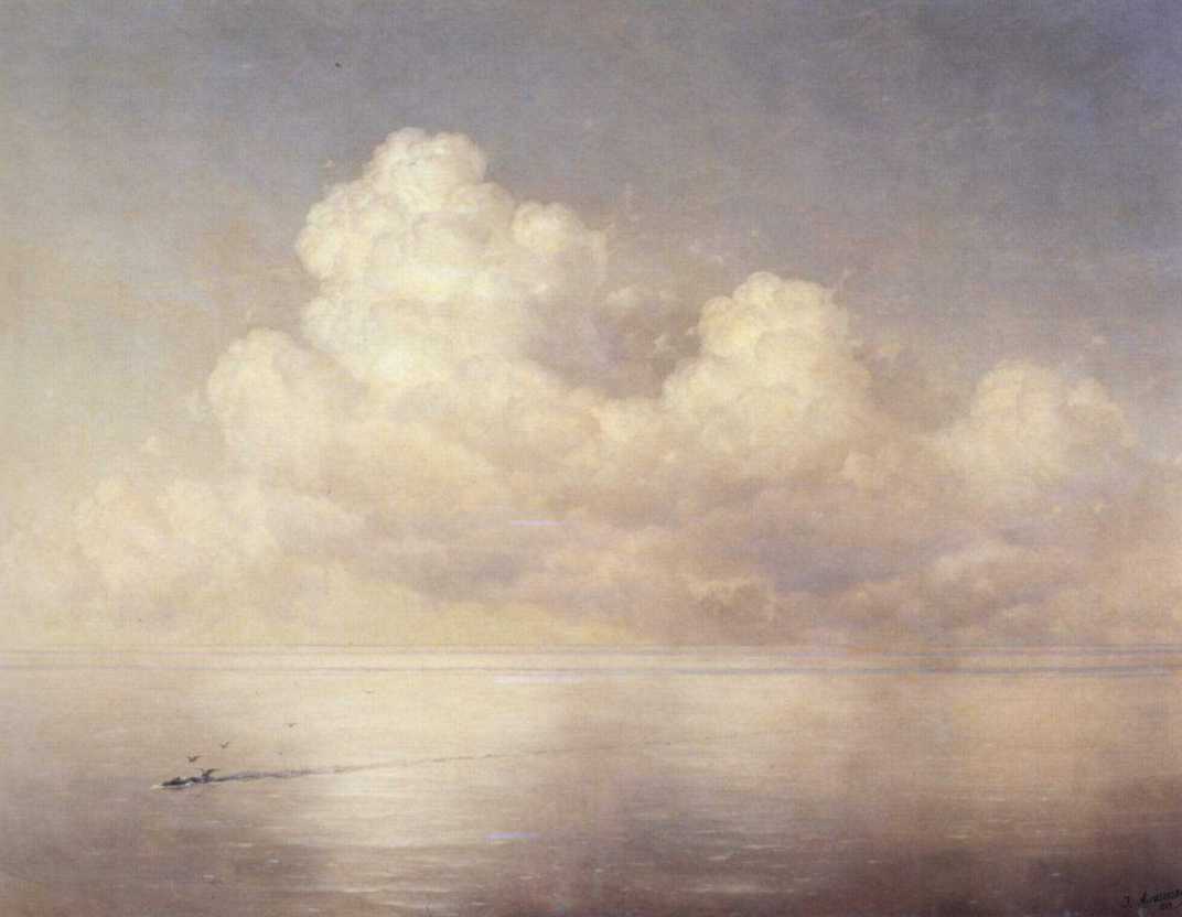 Clouds above a sea calm (1889).