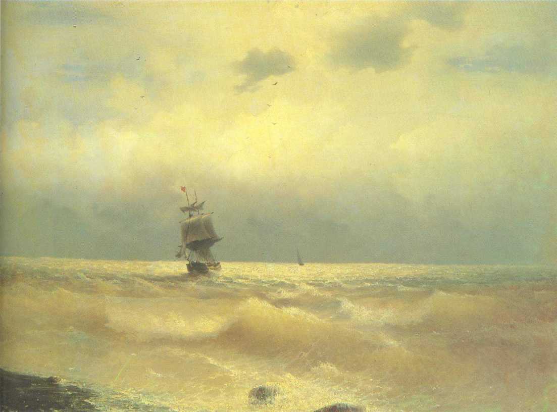 The ship near coast (1890).