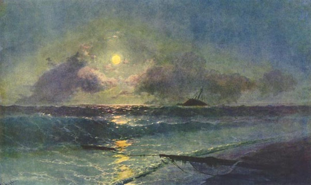 The Moonrize in Feodosiya (1892).