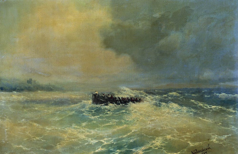 Boat at sea (1894).