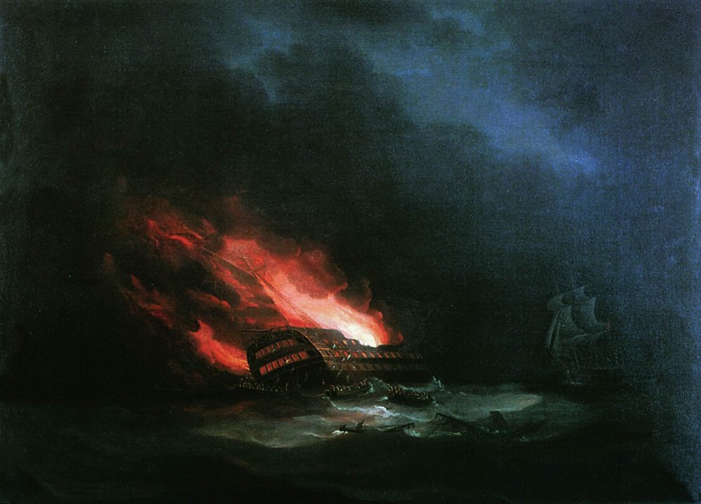 Burning ship (the episode of the Russian-Turkish War)