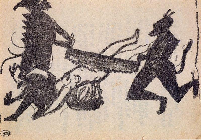 Devils are sawing sinner (1914).