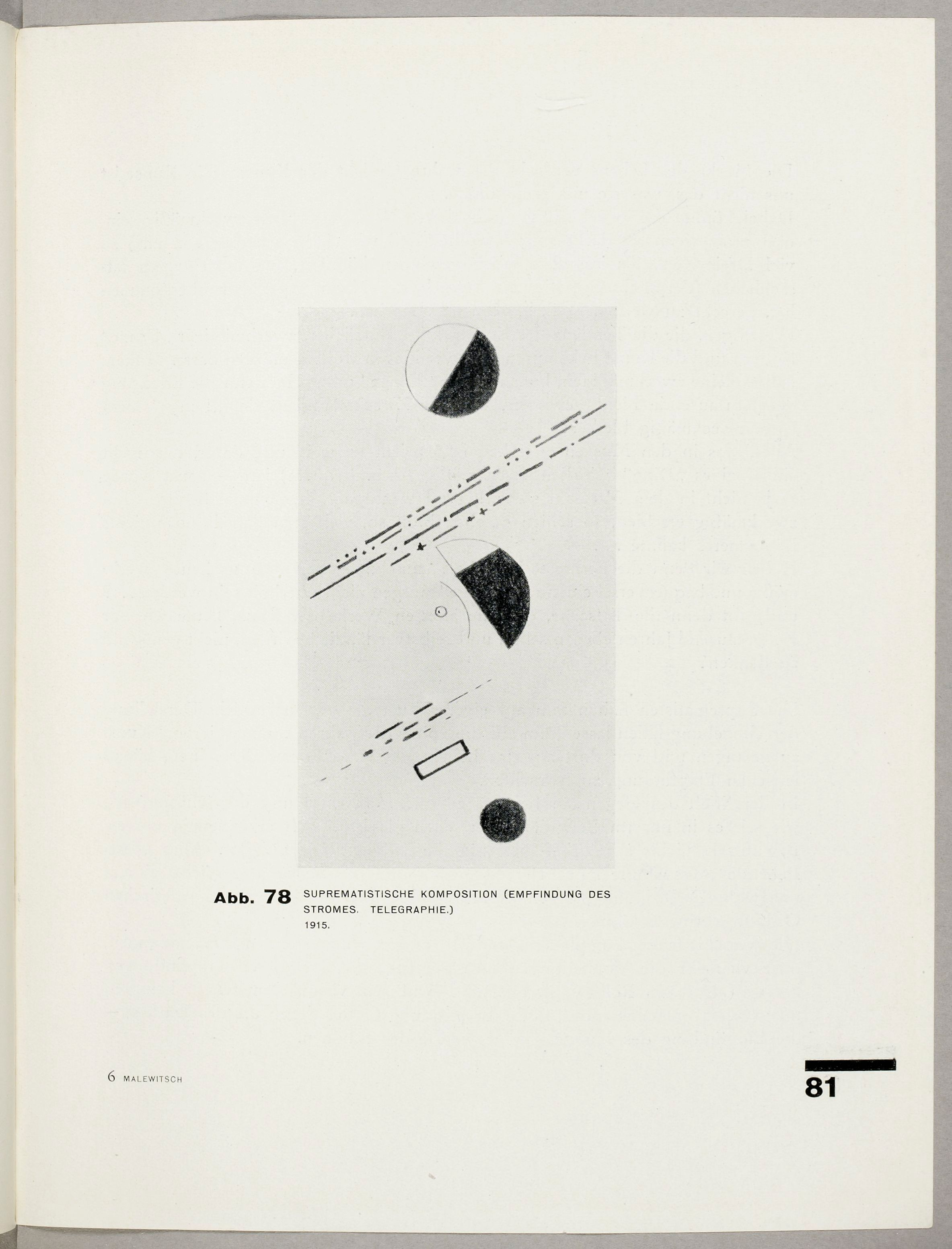 Suprematistic composition (Feeling of the current. Telegraphy.) (1927).
