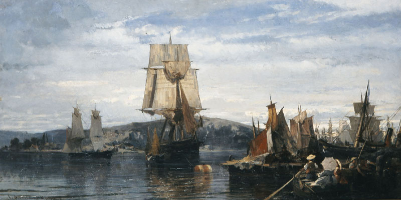 Outside the harbor (1872).