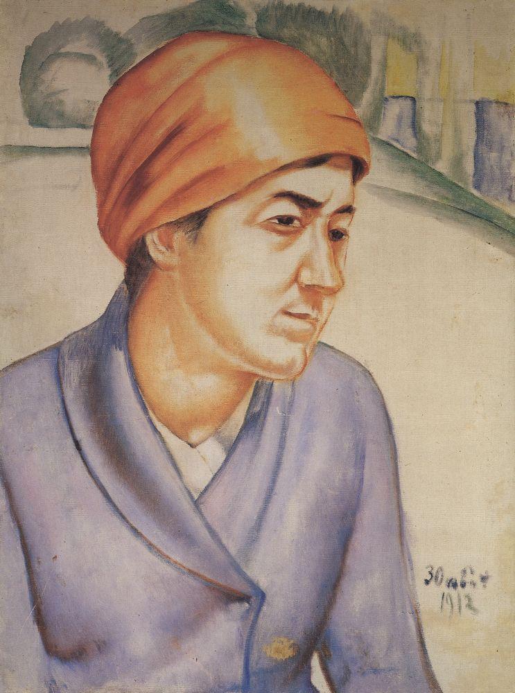 Portrait of M.F.Petrova-Vodkina (1912).