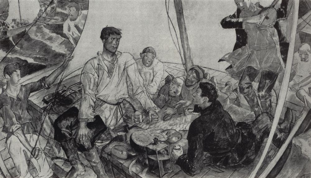 Sketch panel Stepan Razin (1918).