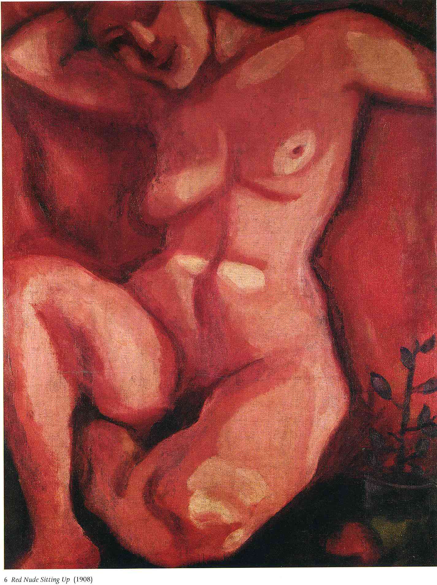 Red Nude Sitting Up (1908).