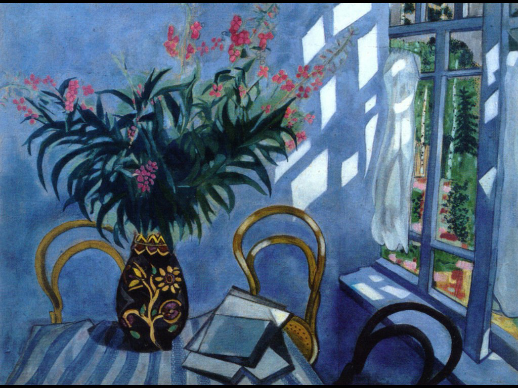 Interior with Flowers (1918).