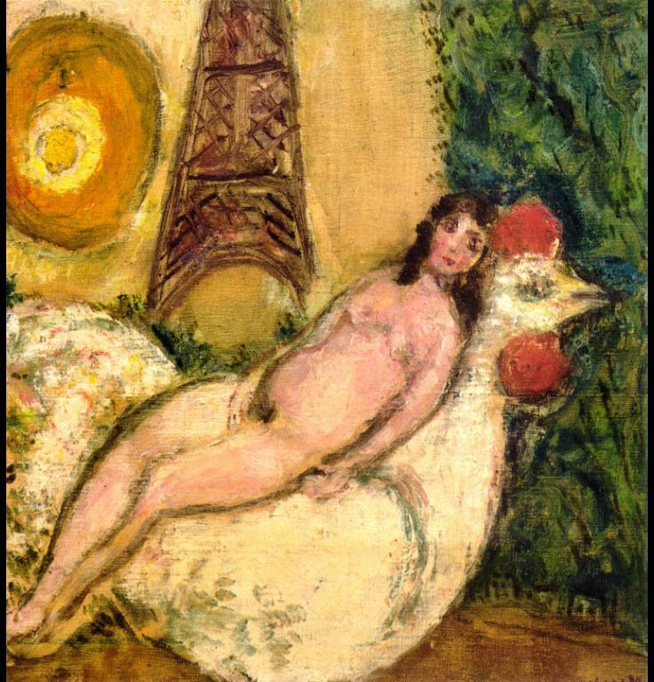 Naked on a white cock (1925).