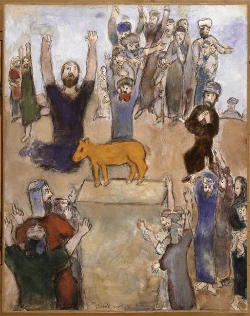 The Hebrews adore the golden calf (1931).