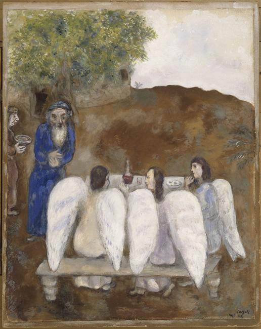 Three angels visit Abraham (1931).