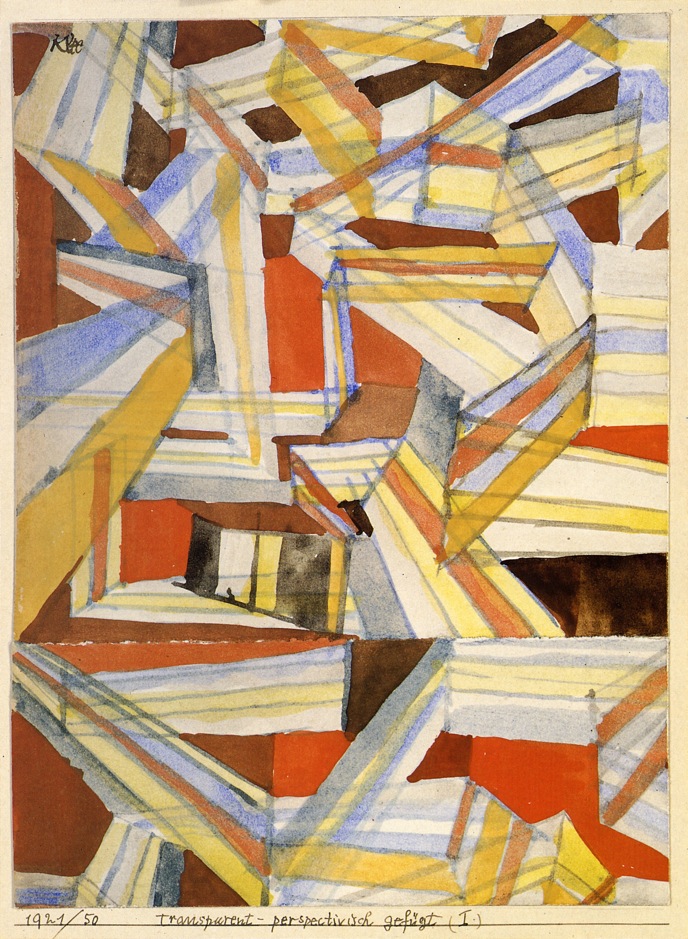 Transparent in perspective Grooved (1921).
